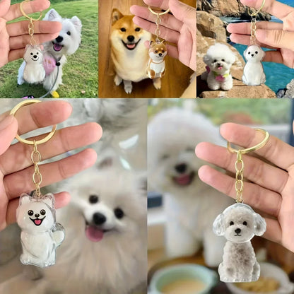Transparent Dog Hair Storage Pendant Dog Hair Collector Keychain Pet Hair Memorial Bottle for Pet Lovers DIY Memorial Keychain