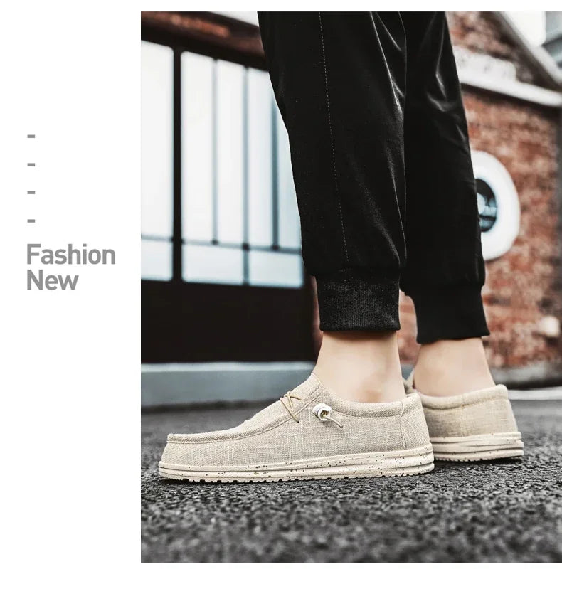 Men's Mesh Loafers Autumn Mens Vulcanized Shoes Breathable Lightweight Hiking Outdoor Sports Shoes Zapato Abierto Scarpa Aperta