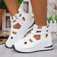 Women Sandals New Closed Toe Office and Career Summer Solid Wedge Shoes for Women New High Quality Buckle Strap Sandals Women