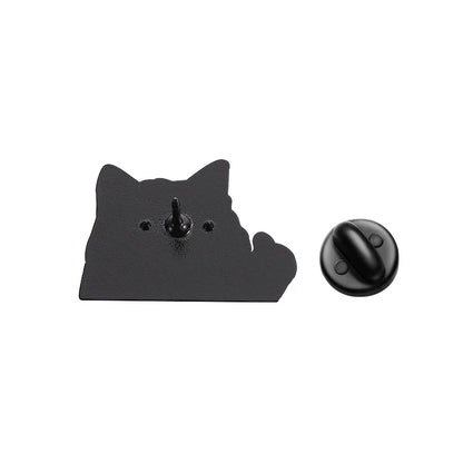 Thumb Up Crying Cat Enamel Pin Kawaii Humorous Animal Brooch Lapel Backpack Badge Funny Jewelry Gifts For Cat Lovers Friends