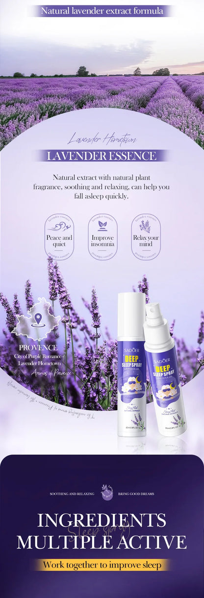 Lavender Sleep Spray 85ml Aromatherapy Sleep Lavender Pillow Mist Pillow  for Room Deep Sleep Spray