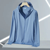 UPF45 UV Sun Protection Clothing Women's Zip Up thin Hoodie Long Sleeve Seatshirt Light Outdoor Fishing Running Hiking Jacket