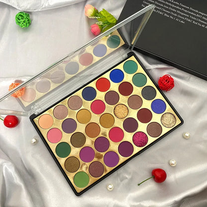 35 Color Eyeshadow Tray Daily Makeup Matte Lasting Nightclub Eyeshadow Pearl Fine Shimmer Waterproof Is Not Easy To Faint