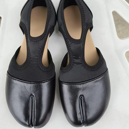Women Brand Mary Janes Shoes Summer Split Toe Tabi Walking Sneakers Casual Splicing Loafers Designer Ballet Flats Shoes балет