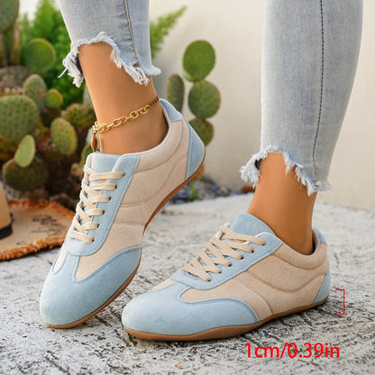 Women's Casual Flat-soled Non-slip Wear-resistant Sport Shoes Spring Autumn Round-toe Soft and Comfortable Women Single Shoes