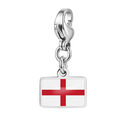 10mm Country Flag Charms Pendant Necklace Bracelet Keychain Bagchain Stainless Steel  Jewelry A Commemorative Gift For A Friend