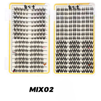 DINGSEN Eyelash Clusters Book Large Capacity Volume Individual Lashes Book Natural Long DIY Cluster Eyelash Extensions Makeup