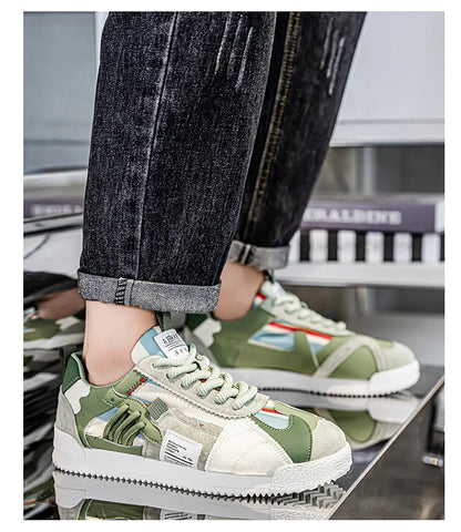 Large Size Men's White Sneakers Autumn Comfortable Non Slip Running Shoes Luxury Soft Sole Fashion Lace Up Outdoor Casual Shoes