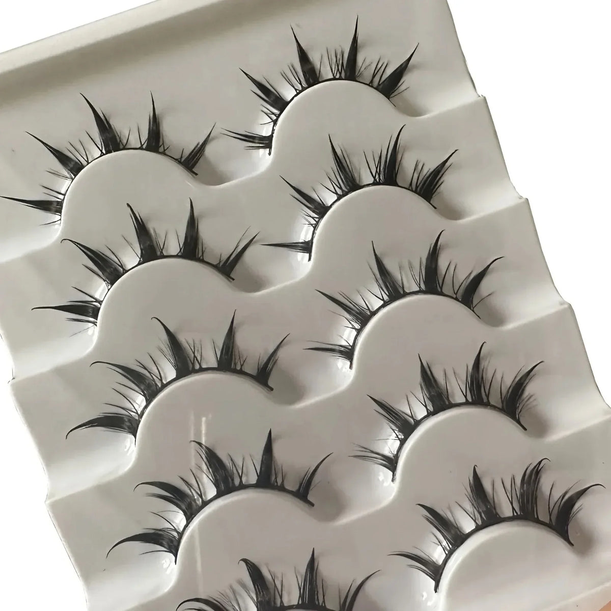 Anime-Inspired False Eyelashes 5 Pairs Comic Eye Cos Faux Lashes Demon Style Volumizing Lengthening