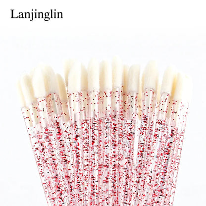 Lanjinglin 5/50 Pcs Lip Brush Reusable Makeup Brushes Lipstick Applicator Wands Eyelashes Extension Tool Beauty Accessories