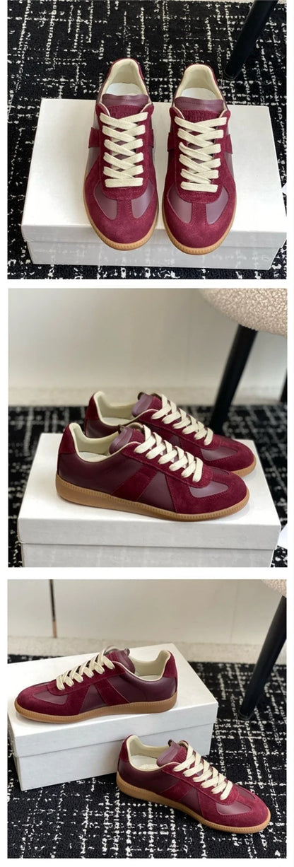 AIYUQI Women's Sneakers 2026 New Genuine Leather Ladies Moral Training Shoes Casual Spring Flat Shoes Women