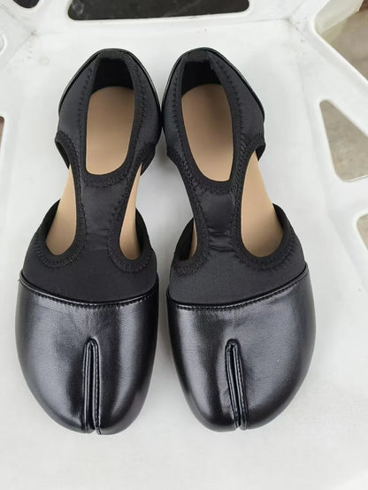 Women Brand Mary Janes Shoes Summer Split Toe Tabi Walking Sneakers Casual Splicing Loafers Designer Ballet Flats Shoes балет