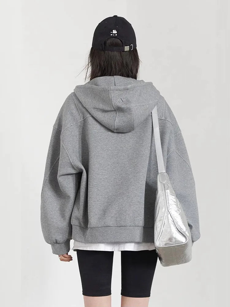 CHIC VEN Women Sweatshirts Loose New Drawstring Hooded Female Jacket BF Style Woman Sports Coat Spring Autumn 2025