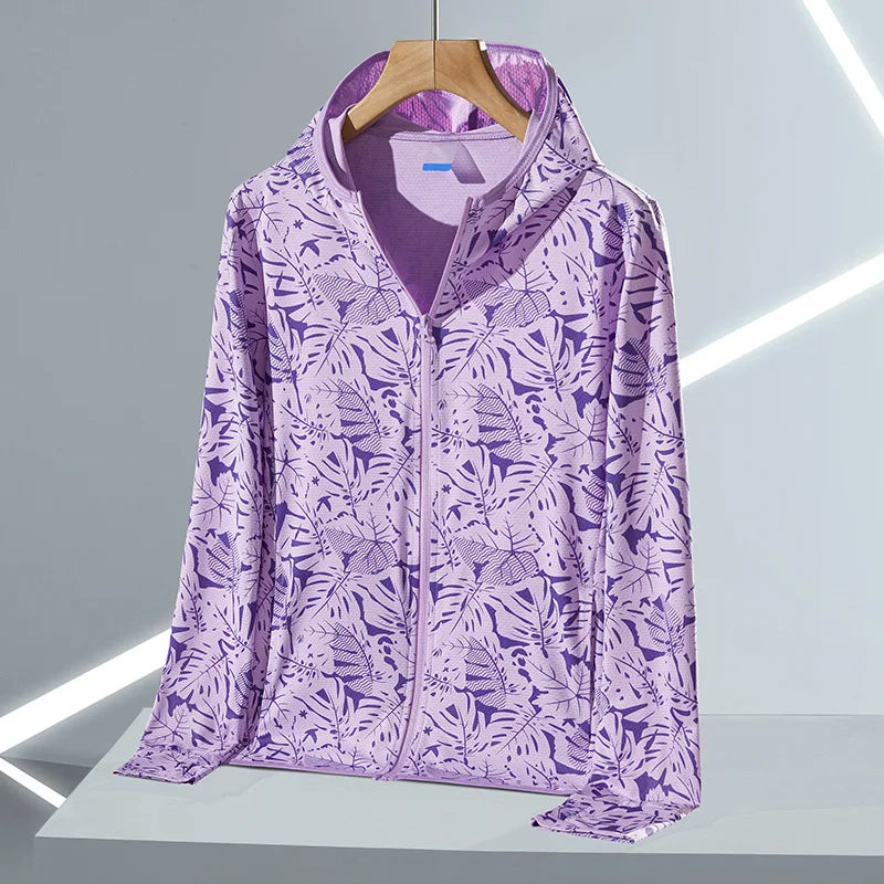UPF45 UV Sun Protection Clothing Women's Zip Up thin Hoodie Long Sleeve Seatshirt Light Outdoor Fishing Running Hiking Jacket