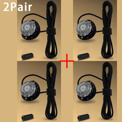 Fashion Swivel Buckle Laces Automatic Shoelace Without ties Kids Adult Sneakers No Tie Shoe laces Shoe accessories 1Pair/2Pair