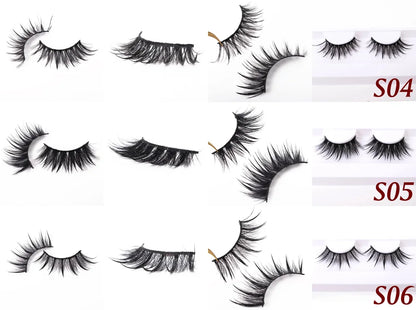 Yiernuo 1/5 Pairs Cosplay Anime Eyelashes Manga Lashes Dramatic Fairy Clusters Lashes Wet Look Lashes