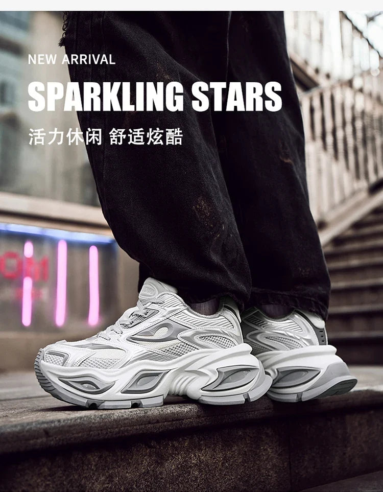 Men's Breathable Casual Sneakers Luxury Trainer Fashion Loafers Running Shoes - Comfortable Race Shoes for Male