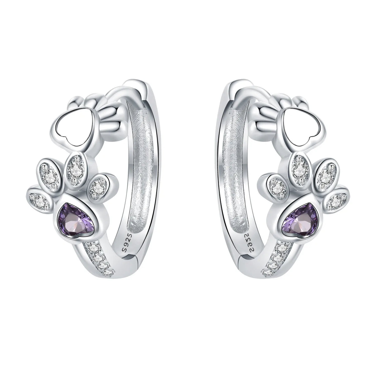 925 Sterling Silver Cute Lazy Cat Animal Pet Earrings Jewelry Hoop Earrings For Women Jewelry Birthday Party Fine Gifts