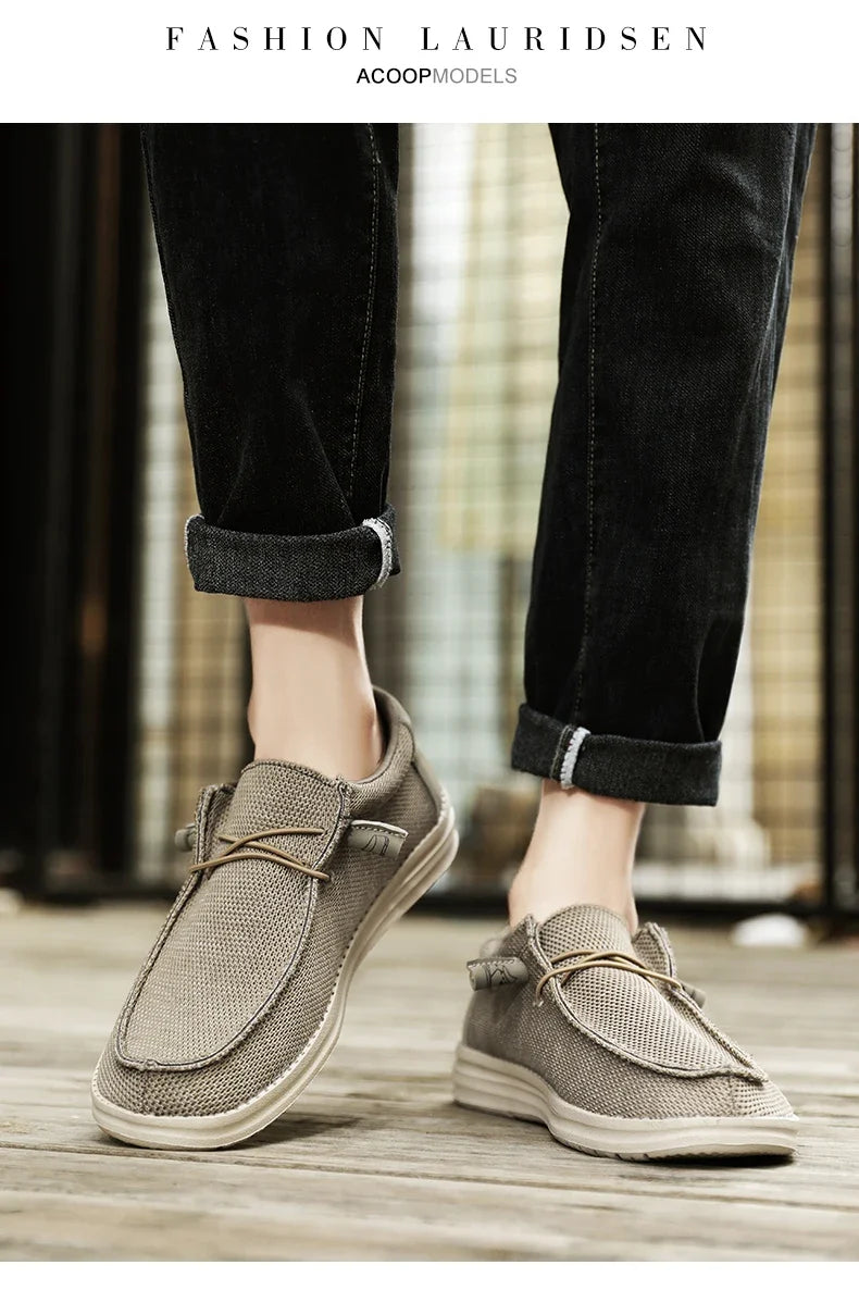 Plus Big Size 50 Dude Canvas Shoes Men Casual Slip on Shoes Alpargatas Hombre Moccasins Mocassin Homme Lightweight Breathable