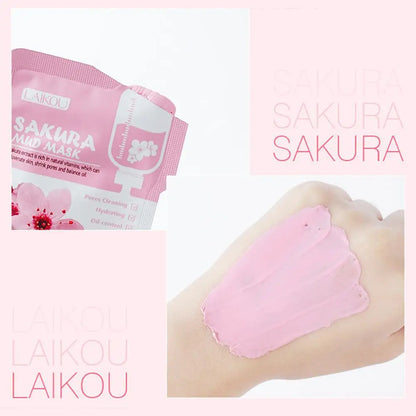 12pcs Sakura Mud Mask Brightening Hydrating Face Mask Luminous Skin Clean Facial Cleansing Clay Hydrating Anti Wrinkle Skincare