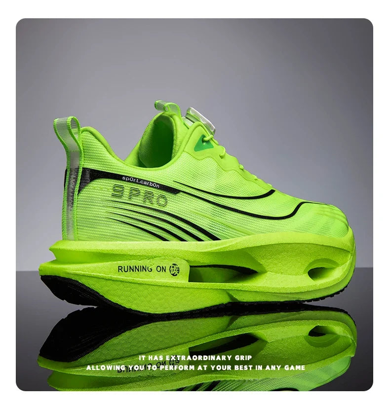 2026 Running Shoes Carbon Board Marathon Men Sports Breathable Lightweight Women's Comfortable Athletic Nonskid Casual Sneakers