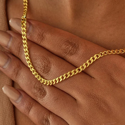 EMANCO 10PCS Men's Cuban Link Chain Necklace Stainless Steel Women Trendy Punk Jewelry 2MM/3MM/4MM/6MM/8MM Wholesale
