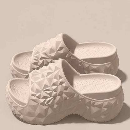 Women's Chunky Platform Slippers Summer Comfort Soft Thick Bottom Slides Woman for Sandals New Open Toe Non-slip Beach Shoes