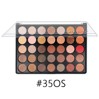 35 Color Eyeshadow Tray Daily Makeup Matte Lasting Nightclub Eyeshadow Pearl Fine Shimmer Waterproof Is Not Easy To Faint
