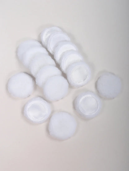 2-5-10-20Pcs Portable and Practical High-Grade White Round Powder Puff for Base and Fixing Makeup