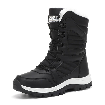 Winter Women Snow Boot High-top Waterproof Ankle Boots Ladies Thick Plus Warm Snow Hiking Boots Outdoor Cotton Shoes Sneakers
