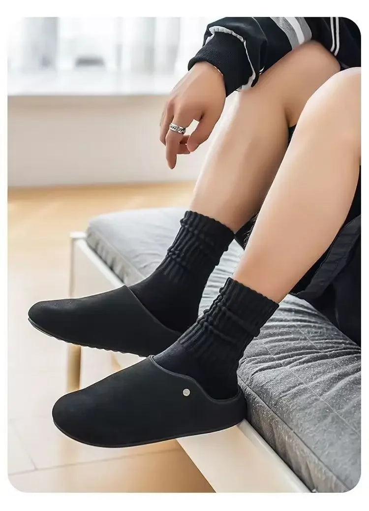 Unisex Closed Toe Mule Slippers Spring Autumn Slip On Soft Sole Casual Shoes for Outdoor Office Home