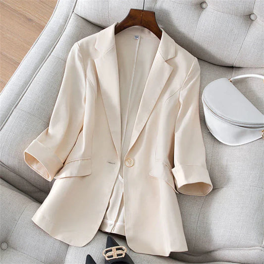2026 Spring Summer New Temperament Versatile Large Size Women's Small Blazer Coat Loose Elegant FemaleThin  Blazer Jacket 4XL