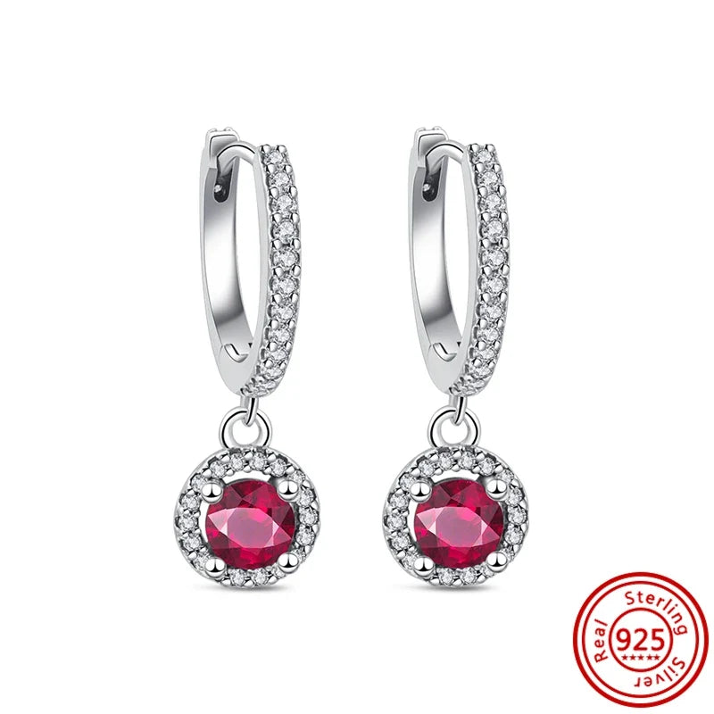 Hot Sale 925 Sterling Silver Heart Earrings Fit Original Charms Hoop Earrings For Women Girls Stud Earring Fine Jewelry Gifts
