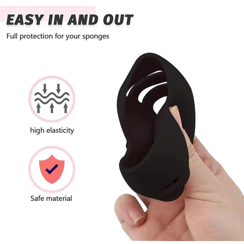 1PC Makeup Sponge Holder Eco-Friendly Silicone Multi-hole Beauty Sponge Storage Case Travel Protable Cosmetic Puff Holder Box