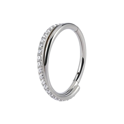 Right Grand Implant Grade Titanium Hinged Seamless Earrings Clicker Hoop Ring for Cartilage Helix Rook Septum Daith Tragus Conch