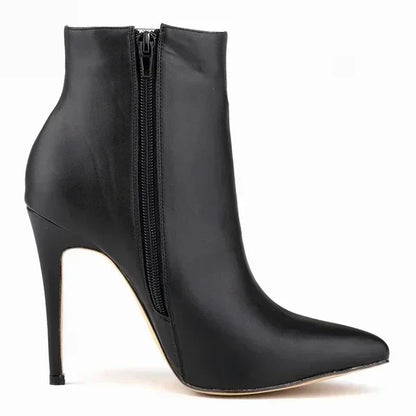 Women Short Boots Pumps Sexy Pointed Toe Side Zipper Super High Heels Stiletto 2026 Female Party Ankle Boot Shoes Botas De Mujer