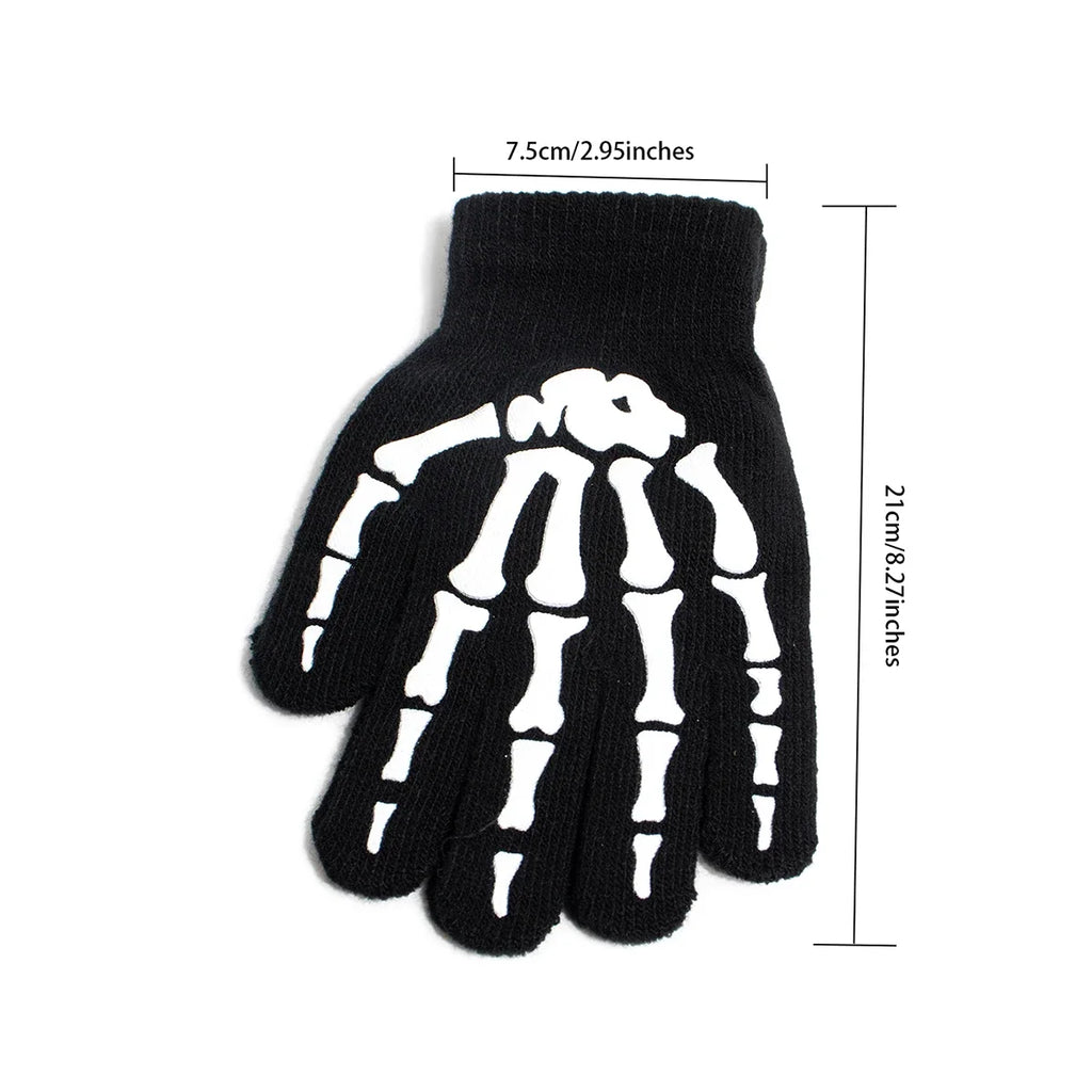 Unisex Knitted Gloves Half/Full Finger Autumn Winter Gloves Halloween Decorative Gloves