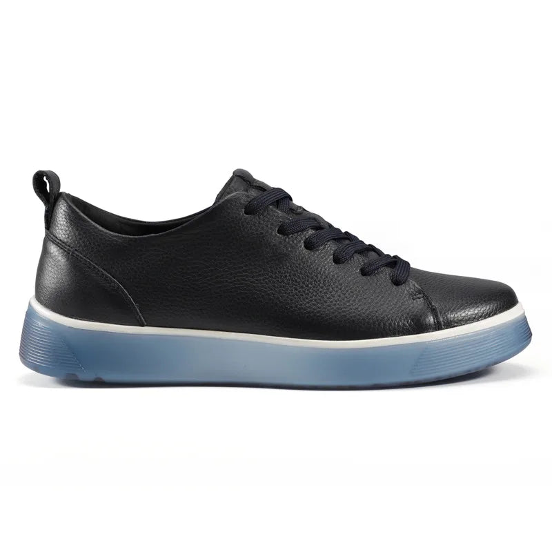 Men Casual Leather Shoes, Business Genuine Leather Shoes Men Thick-soled Sports White Versatile Board Shoes