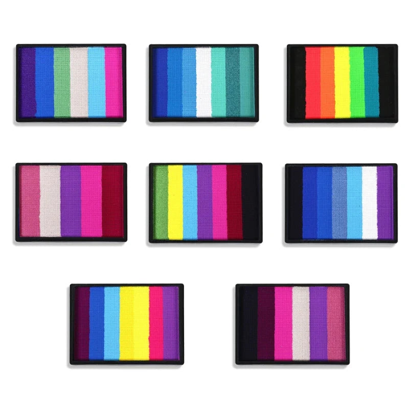 50g Facial and Body Paint Palette,Non-Toxic Rainbow Water-Soluble Body Paint for Rainbow Festival,Cosplay,Party,Art,Stage Makeup