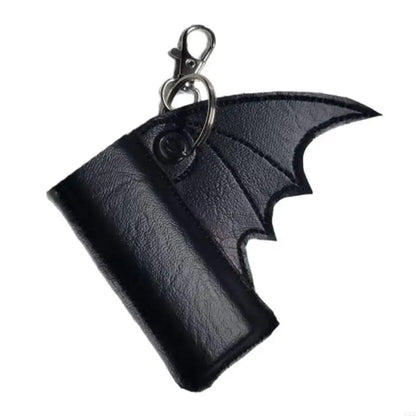R2LE Gothic Bat Design Keychain Attachment Smooth Surfaces Protective Sleeve Keyring For Everyday Use