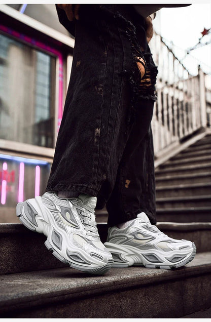 Men's Breathable Casual Sneakers Luxury Trainer Fashion Loafers Running Shoes - Comfortable Race Shoes for Male