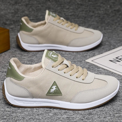 New 2026 Men's Casual Comfortable Breathable Sports Shoes Lightweight Anti-slip Wear-resistant Canvas Low-top round Toe Slip-On