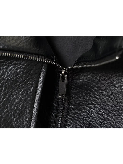 Women Fashion Leather Jacket Autumn Winter Loose Causal PU Faux Leather Jackets Coat Fashion Street Motorcycle Jackets