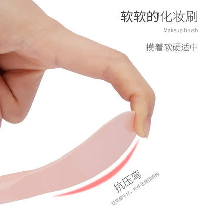 Dual-use Silicone Facial Mask Brush Soft Head With Scraper Integrated Mud Mask Brush DIY Skin Care Beauty Tools