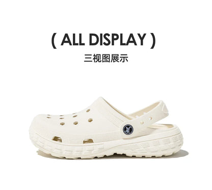 2026 Summer Hollow Out Closed Toe Non-slip Sandals Soft Bottom Sandals Men Lightweight Thick-soled Garden Shoes
