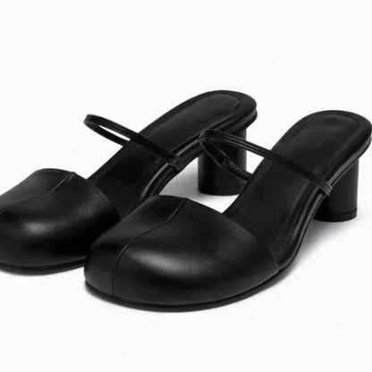 Summer Cover Toe Women Mules Slippers Elegant Slip On Singbacks Slides Ladies Outdoor Street Style Sandalias