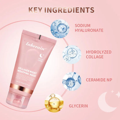 Collagen Wrapping Peel-off Mask Rejuvenation Moisturizing Brightening Korean Face Mask Make Glowy Skin Elasticity Facial Mask