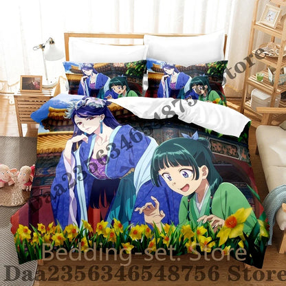 2026 The Apothecary Diaries Bedding Set Single Twin Full Queen King Size Bed Set Bedroom Duvetcover Sets Anime Bed Sheet Set