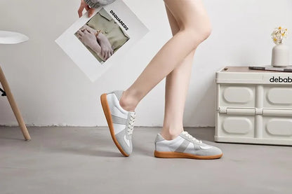 AIYUQI Women's Sneakers 2026 New Genuine Leather Ladies Moral Training Shoes Casual Spring Flat Shoes Women