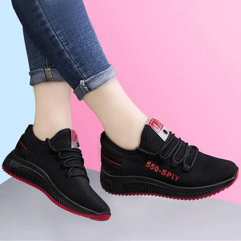 Tenis Feminino 2026 Spring Hot Sale Women Flats for Outdoor Sneakers Air Mesh Walking Jogging Trainers Basket Chaussures Femme
